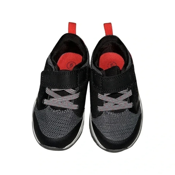 Cat & Jack Black and Red Toddler Sneakers Size 6 - Picture 2 of 6